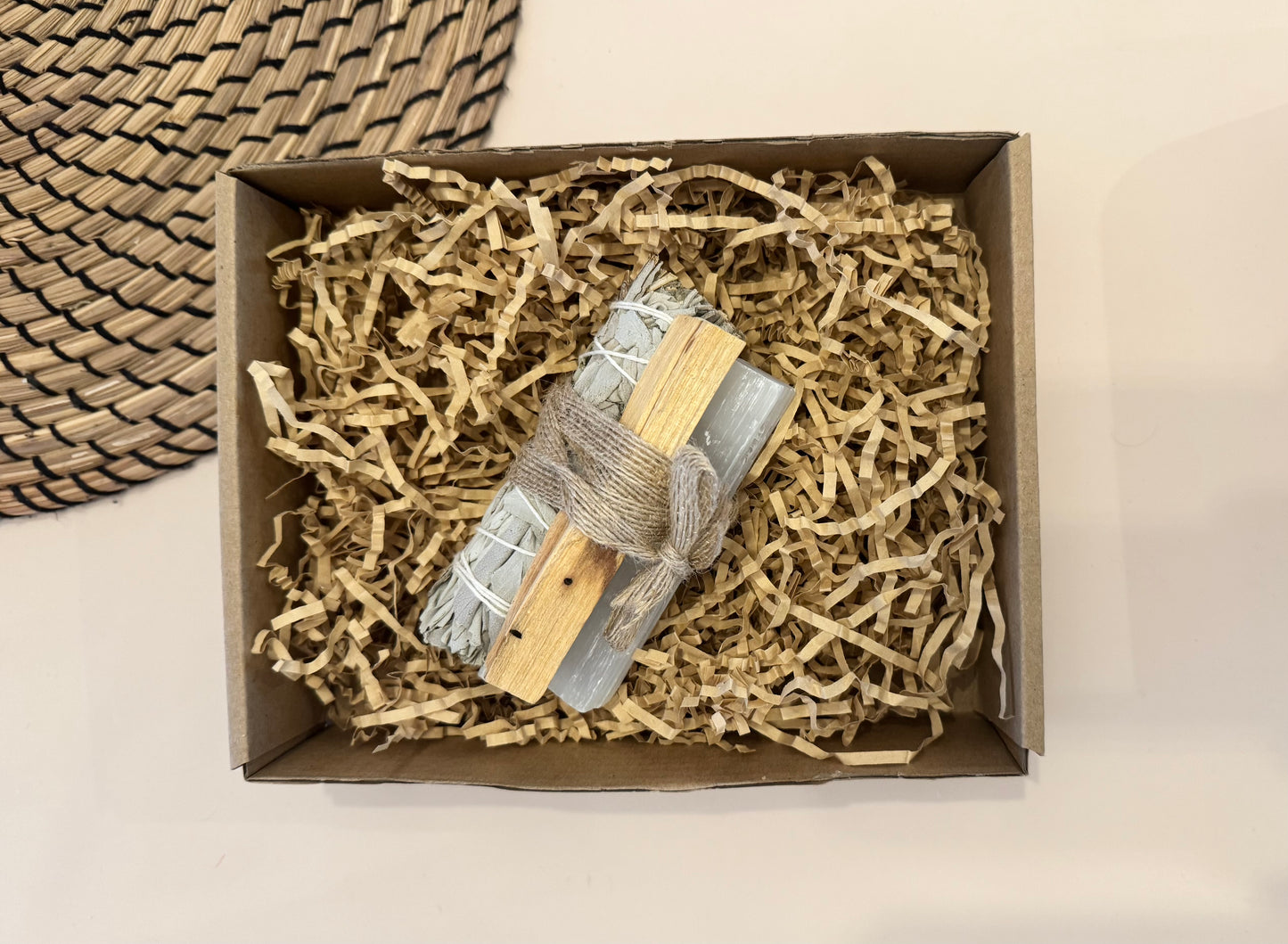 Sage, Palo Santo and Selenite Cleanse Ritual Kit