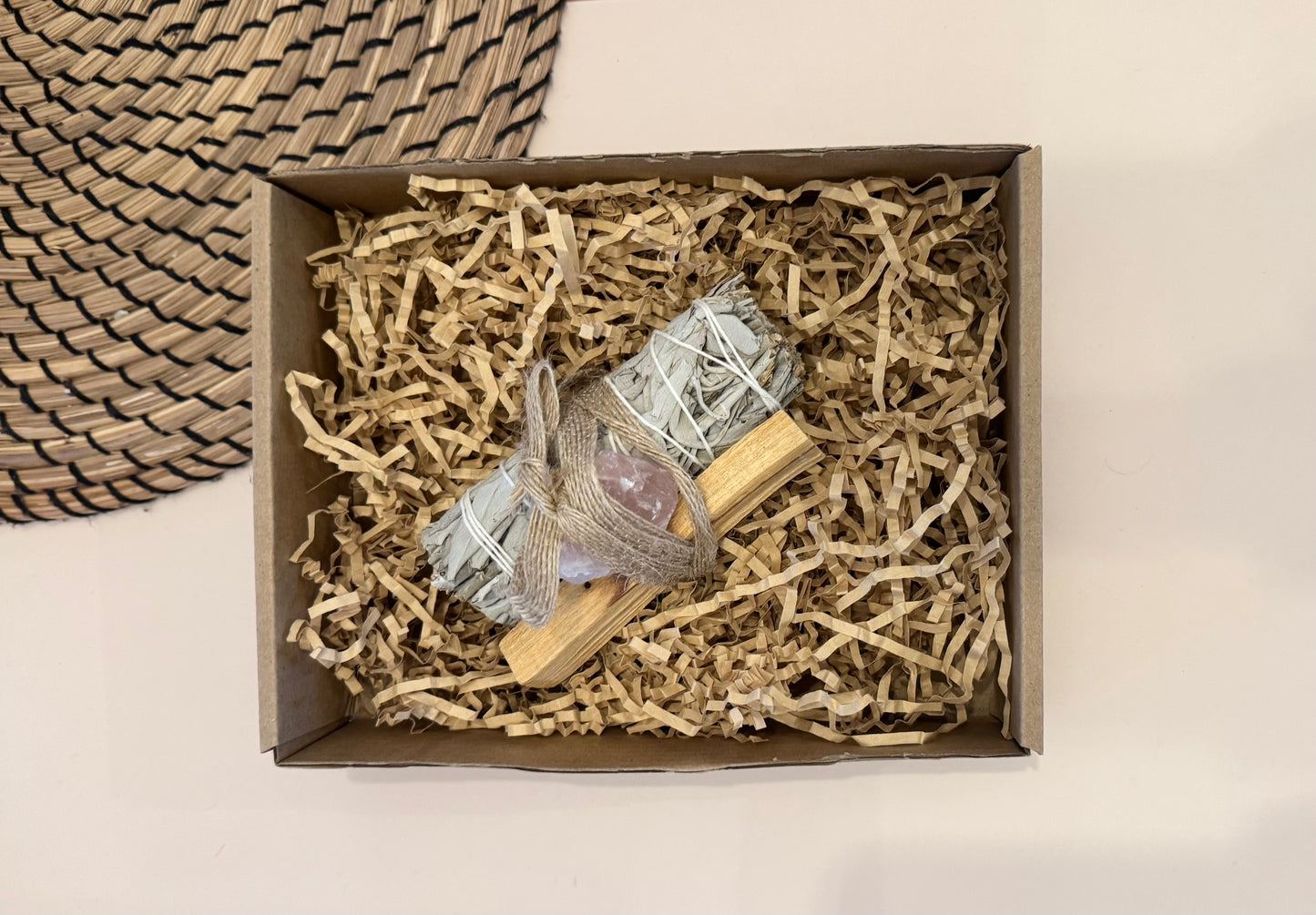 Sage, Palo Santo and Rose Quartz Cleansing Ritual Kit