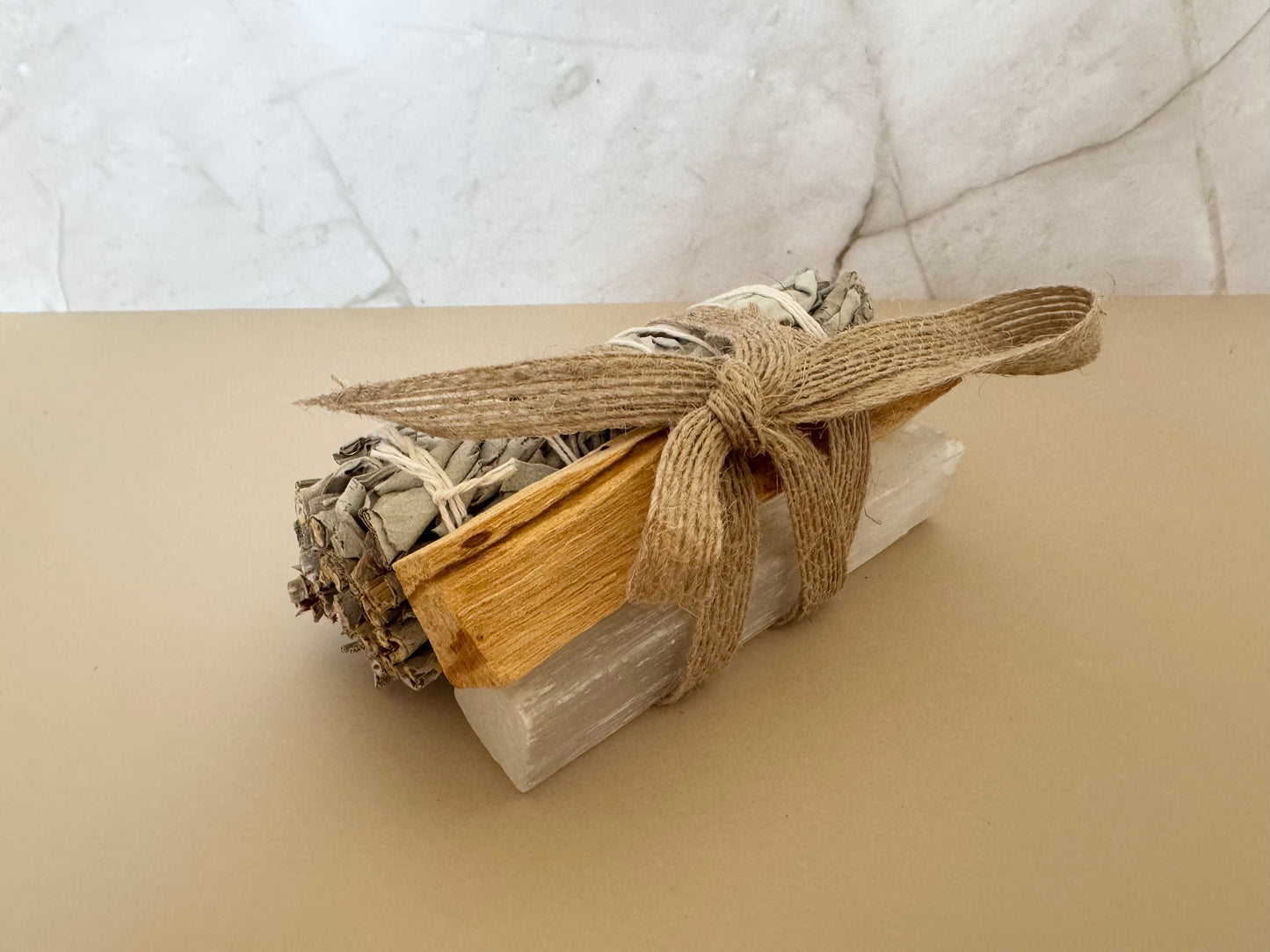 Sage, Palo Santo and Selenite Cleanse Ritual Kit