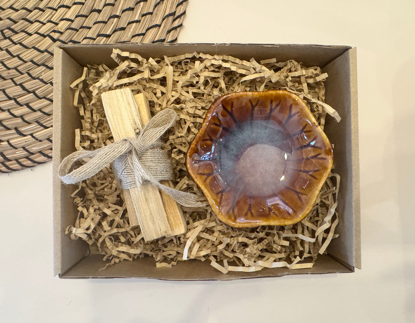 Palo Santo Cleansing Ritual Kit with Ceramic Bowl