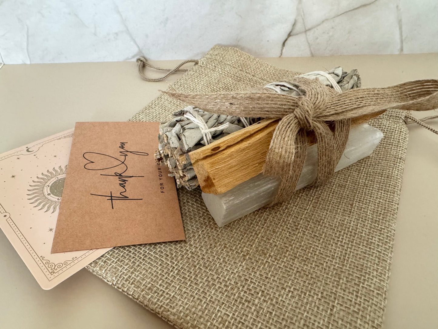 Sage, Palo Santo and Selenite Cleanse Ritual Kit