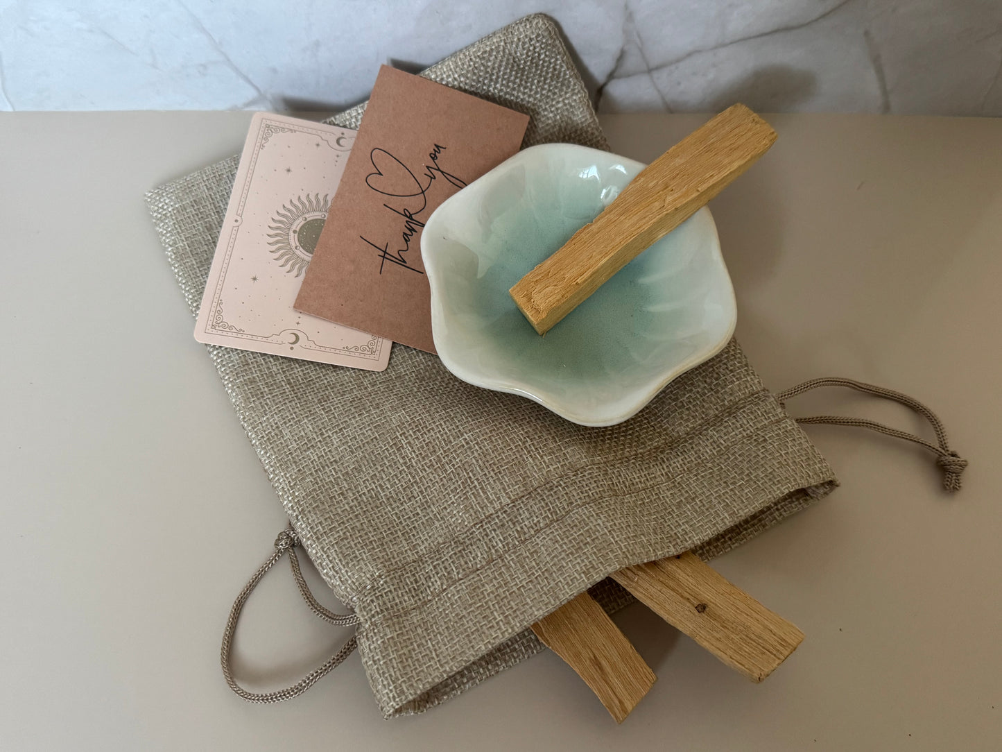 Palo Santo Cleansing Ritual Kit with Ceramic Bowl