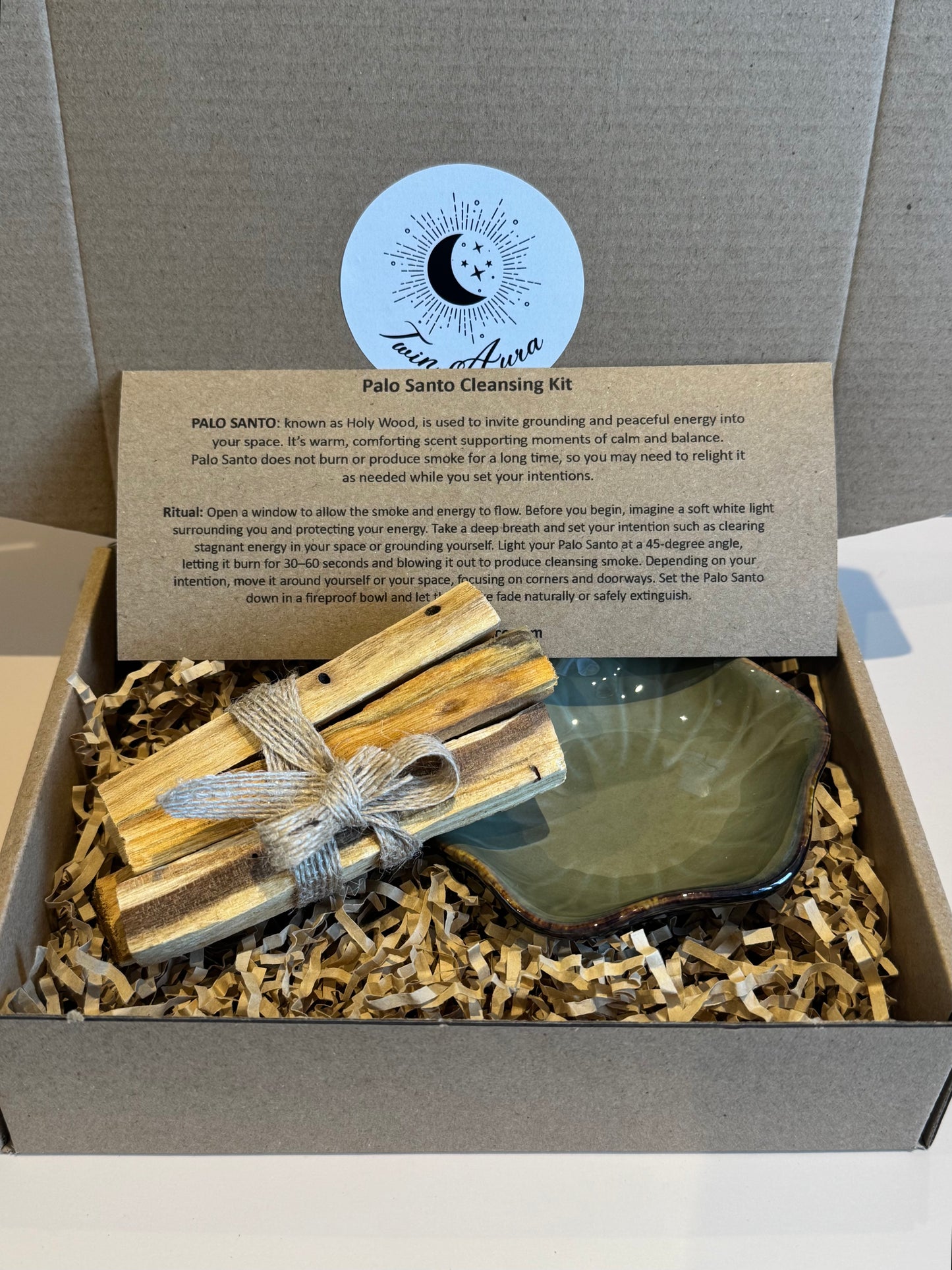 Palo Santo Cleansing Ritual Kit with Ceramic Bowl
