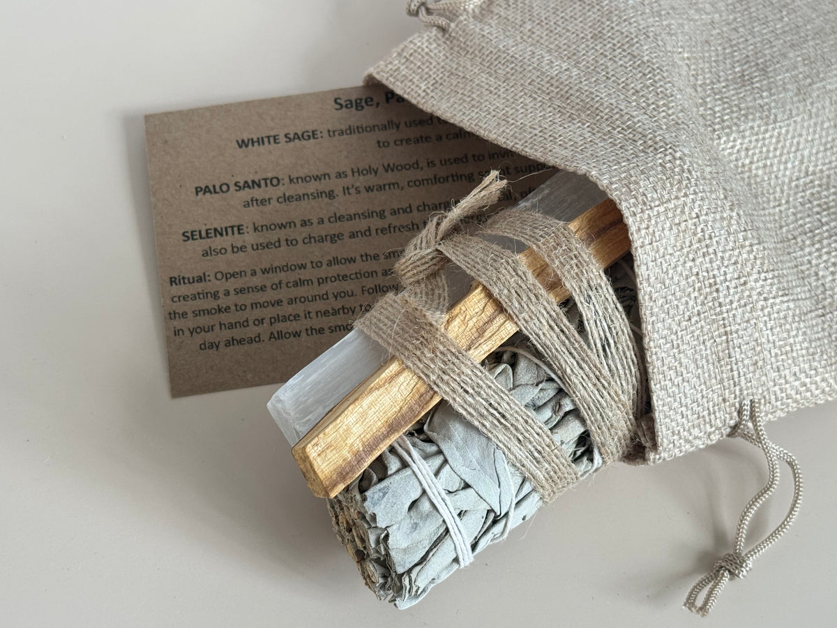Sage, Palo Santo and Selenite Ritual Kit