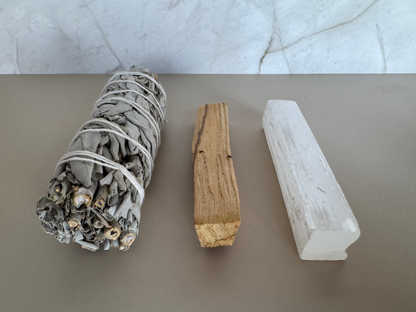 Sage, Palo Santo and Selenite Cleanse Ritual Kit