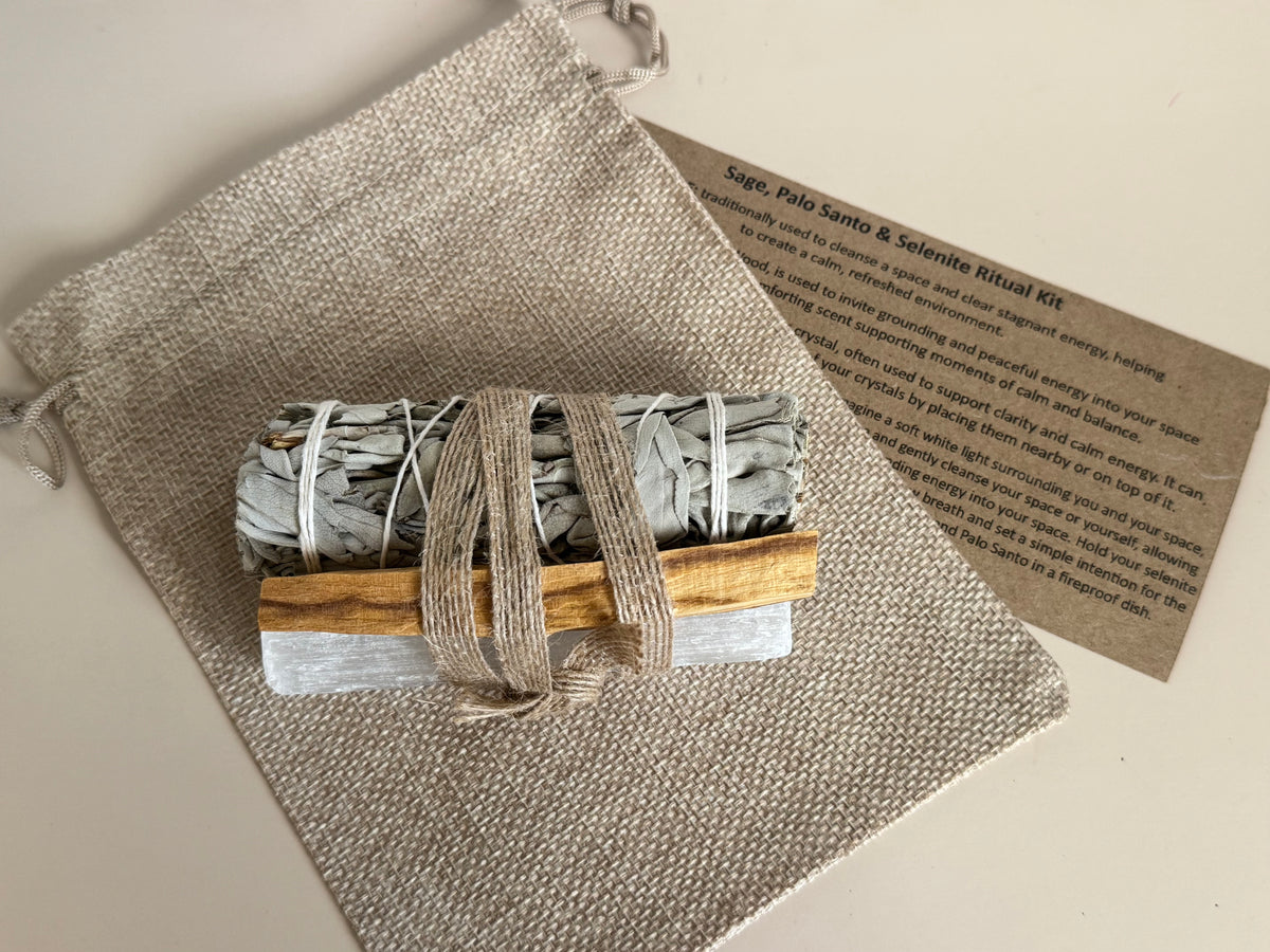 Sage, Palo Santo and Selenite Ritual Kit