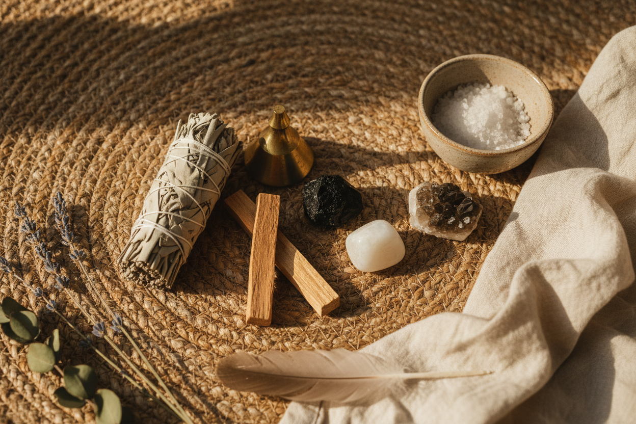 Mini Cleansing Ritual Kit and Crystal Kit